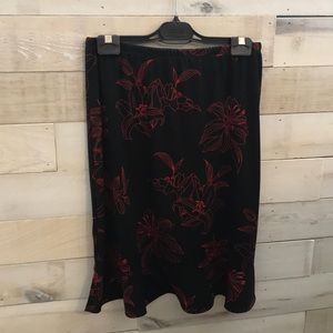 Size 8/10 Black with Red Floral design